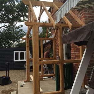 oak porch construction